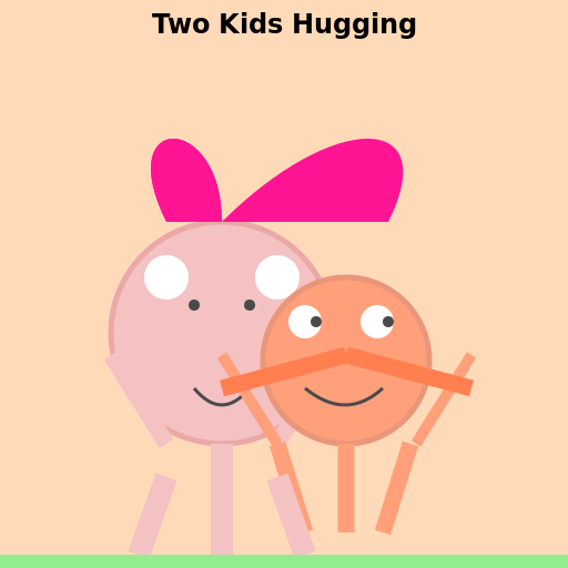 Two Kids Hugging - DrawGPT