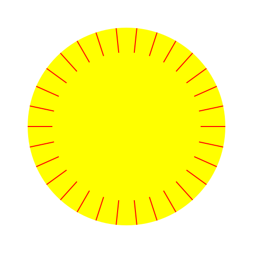 Circle with Short Spikes Drawing - DrawGPT