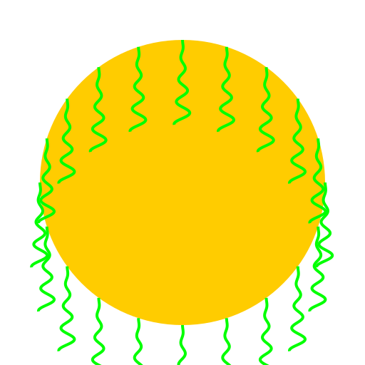 Circle with Short Wavy Spikes Drawing - DrawGPT