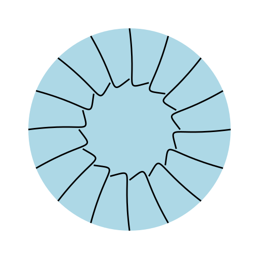 Circle with Short Curvy Spikes Drawing - DrawGPT