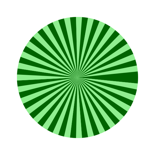 Circle filled with light green color and dark green tiles within circle - DrawGPT