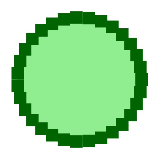 Circle with Light Green Color and Dark Green Tiles - DrawGPT