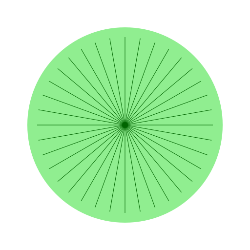 Circle filled with light green color and dark green tiles within circle - DrawGPT