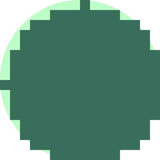 Circle filled with light green color tiles and dark green square tiles randomly within the circle - DrawGPT