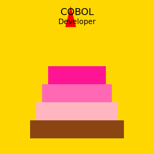 COBOL Developer Birthday Cake - DrawGPT