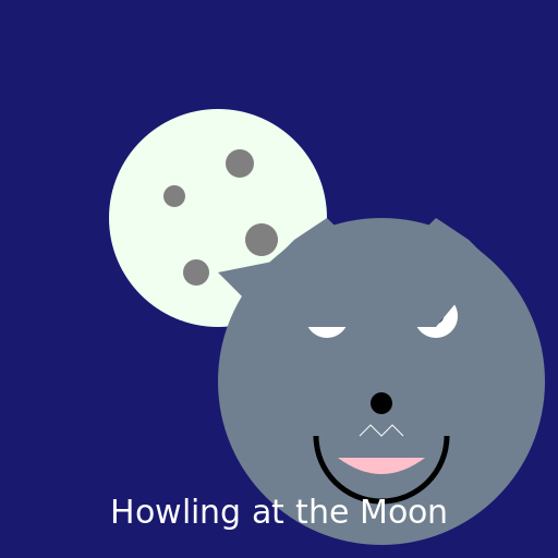 Howling at the Moon - DrawGPT