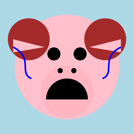 Piggy Power with Hyena Hilarity - DrawGPT