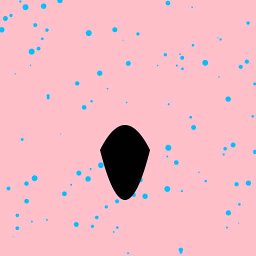 Black Swan in a Pink Lake with Blue Snow Falling - DrawGPT