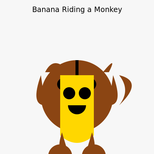 Banana Riding a Monkey - DrawGPT