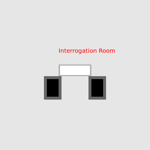 Two men sit opposite to each other in interrogation room - DrawGPT