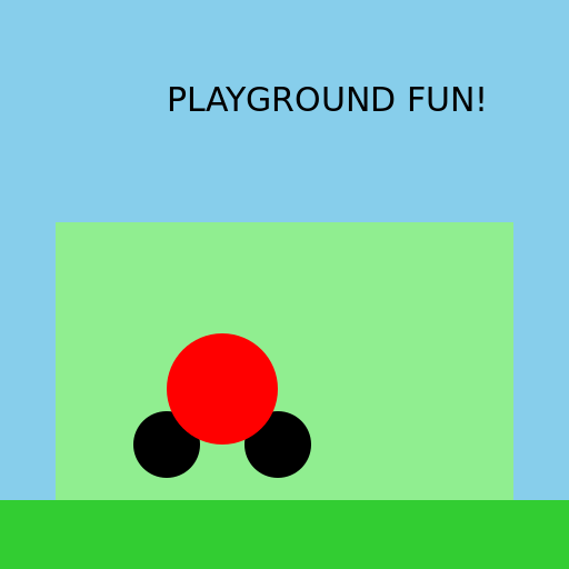 Boys playing with colorful ball at the playground - DrawGPT