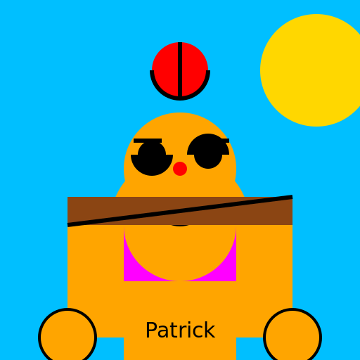 Patrick's Fun Day at the Beach - DrawGPT