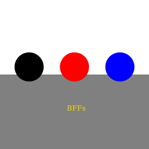 Three Best Friends on the Street - DrawGPT