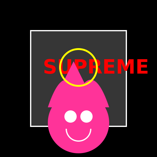 Succubus in Supreme Clothing on Computer - DrawGPT