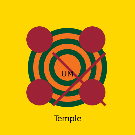 University of Miami Logo Playing Against Temple - DrawGPT
