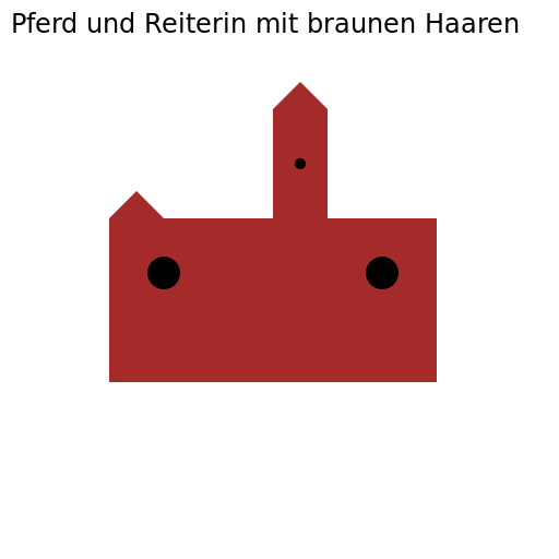 Pferd und Reiterin mit braunen Haaren - DrawGPT