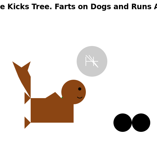 Horse Kicks Tree. Farts on Dogs and Runs Away - DrawGPT