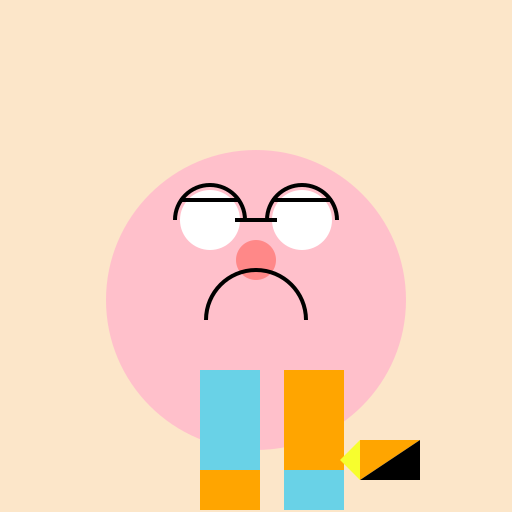 Cartoon Pig Studying - DrawGPT