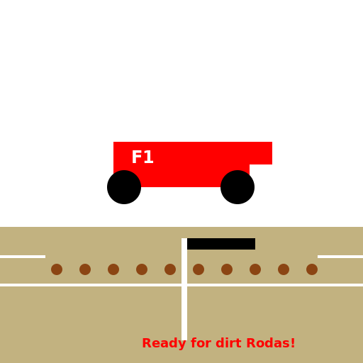 Racing Kart with Formula 1 Cues Ready for Dirt Rodas - DrawGPT
