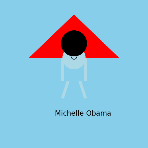 Michelle Obama in a Parachute - DrawGPT