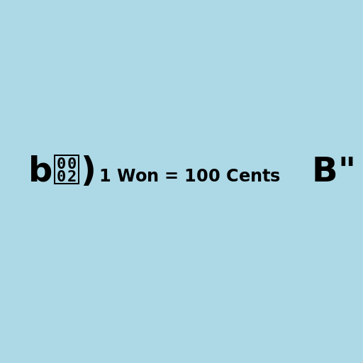 How Many Cents Equal a Won? - DrawGPT