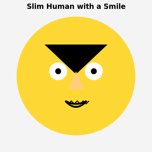 Slim Human with a Smile - DrawGPT