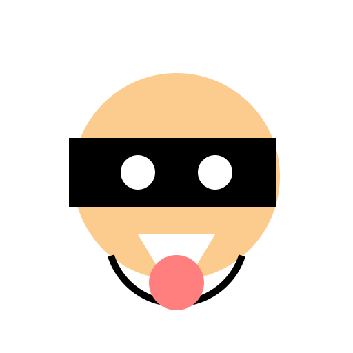 Smiling Slim-Faced Man with Black Hair and Pointed Teeth - DrawGPT