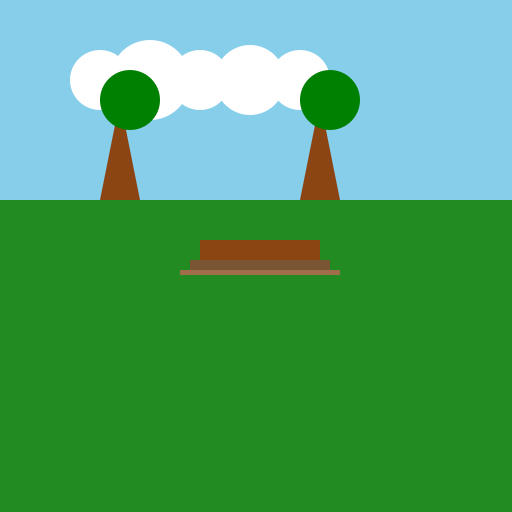 Forest with Oak Trees and Decaying Log - DrawGPT