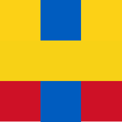 Colombian and Swedish Flags Mashup - DrawGPT