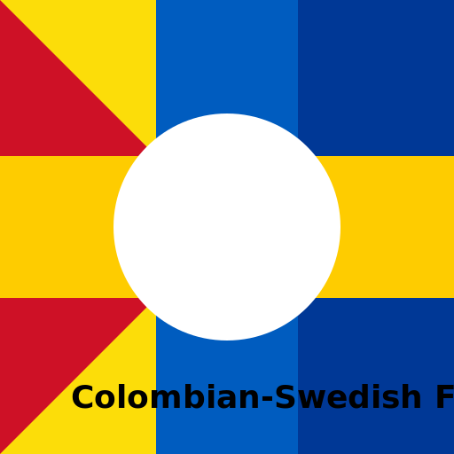 Colombian-Swedish Flag - DrawGPT