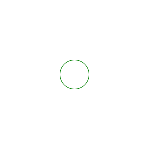Circle with Radius 50 and Green Borders - DrawGPT