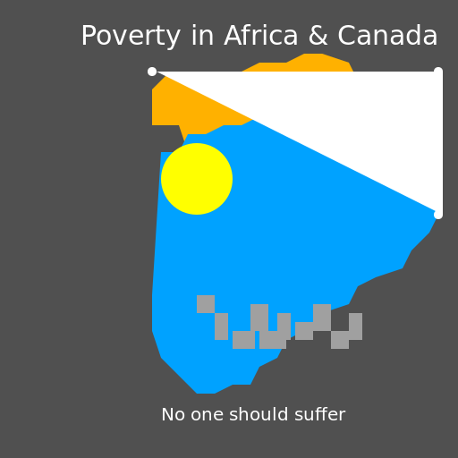 Poster of Poverty in Africa and Canada - AI Prompt #10580 - DrawGPT