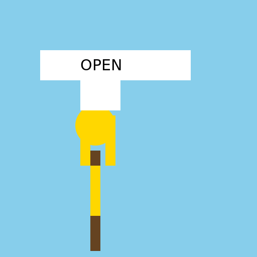 Man on a Ladder Holding a Dictionary Updating a Business Sign - DrawGPT