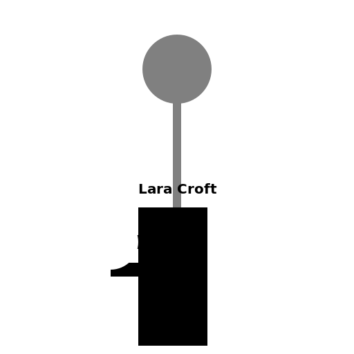 Lara Croft in a Black Dress with Dual Pistols - DrawGPT