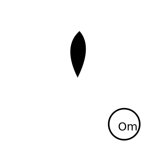 Black and White Tattoo with Gingko Leaf and Om Sign - DrawGPT