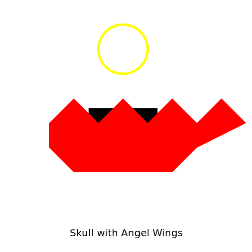 Skull with Angel Wings - DrawGPT