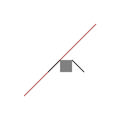 Block Falling Along an Inclined Plane - DrawGPT
