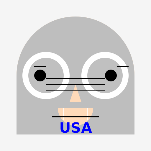 Old White Man American Using Eyeglasses - DrawGPT