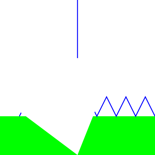 Mega Blue Lightning Bolt Zigzag Thunderbolt with a Giant Parallelogram Window - DrawGPT