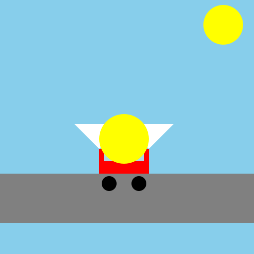Red Car Flying - DrawGPT