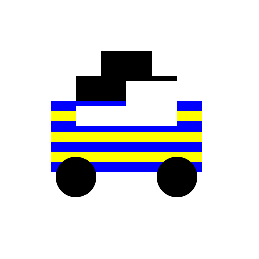 Volvo Car with Blue and Yellow Stripes - DrawGPT