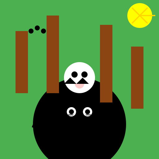 Albino Girl Riding a Black Panther in the Forest - DrawGPT