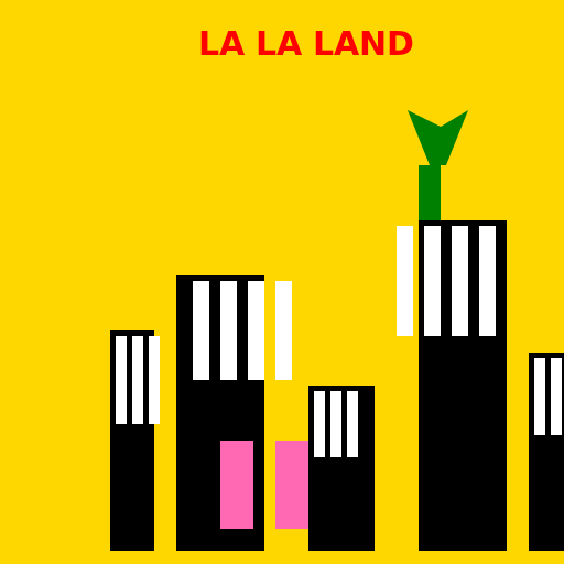 LA LA LAND Skyline Silhouette - DrawGPT