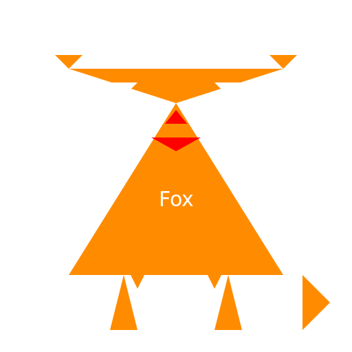 Fox Made from Triangles - DrawGPT