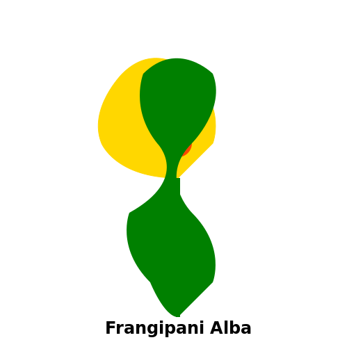 Frangipani Alba Flower - DrawGPT