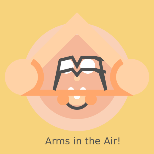 Inosuke, Happy, Arms in the Air - DrawGPT