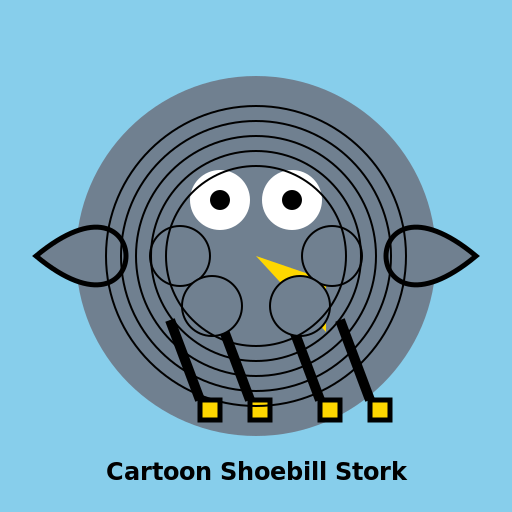 Cartoon Shoebill Stork - DrawGPT