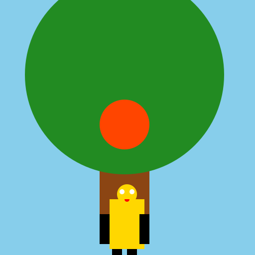 Boy climbing a guava - DrawGPT