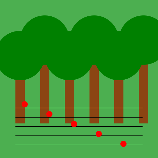 Forest Morphs into Music Staff and Notes - DrawGPT