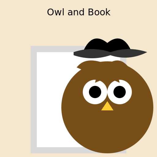 Owl and Book - DrawGPT